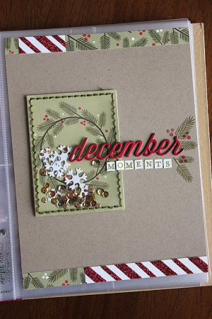 December Moments Mini Book Cover Page