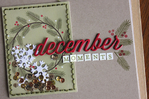December Moments Mini Book Cover Page - detail