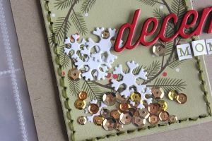 December Moments Mini Book Cover Page - detail
