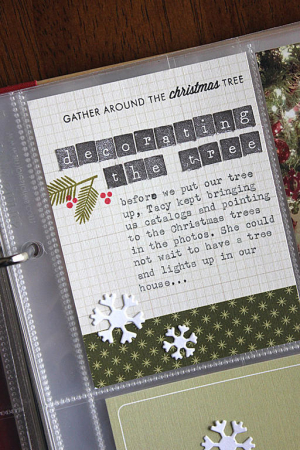 December Moments Layout - detail