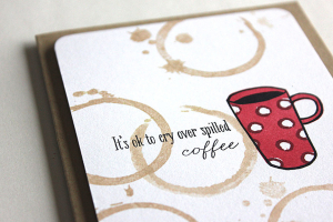 Spilled Coffee Card - detail