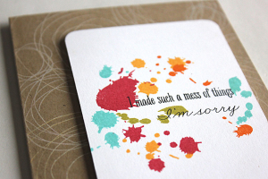 Mess of Things Card - detail