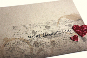 Vintage Valentine Card - detail