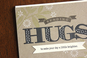 Sending Hugs Card - detail