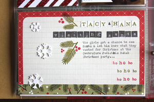 December Moments Layout - detail