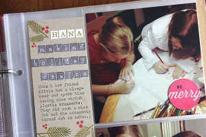 December Moments Layout - detail