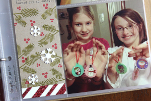 December Moments Layout - detail