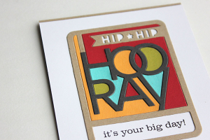 Hooray for Your Big Day Card - detail