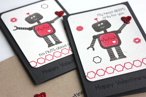 Robot Valentine Cards - detail