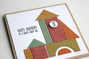 3rd Birthday Block Party Card - detail