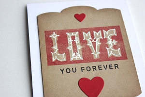 Love You Forever Card - detail