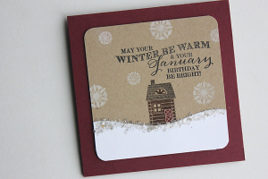 Winter House Card