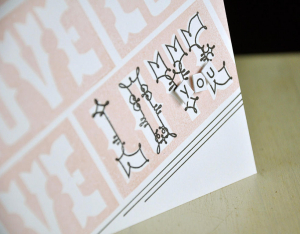 Love You Card Detail