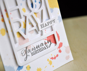 Happy January Birthday Card Detail