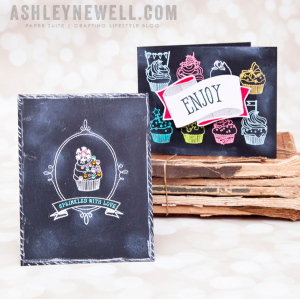 Chalkboard Cupcake Card Ensemble