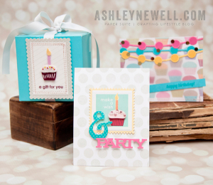 Birthday Cupcake Card & Gift Box Ensemble