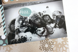 Snow Day Friends Layout - detail