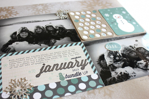 Snow Day Friends Layout - detail