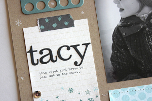 Tacy in the Snow Layout - detail