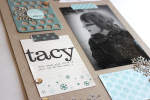 Tacy in the Snow Layout - detail