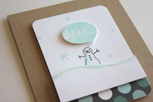 Brrr... It's Cold Outside Card - detail