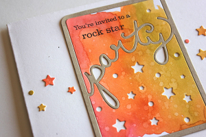 Rock Star Party Card - detail