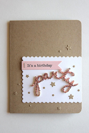 Pink Sparkle Birthday Invitation
