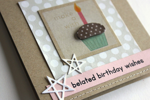 Belated Birthday Wish Card - detail