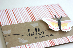 Hello Butterfly Card - detail