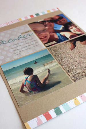 October Moments at the Beach Layout - detail