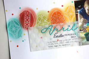 April Easter Memories Layout - detail