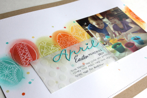 April Easter Memories Layout - detail