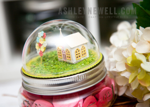 Springtime Church Button Jar Topper