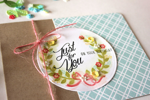 Just For You Birthday Card - detail