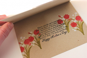 Flowers for Mother's Day Card - inside