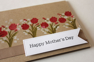 Flowers for Mother's Day Card - detail