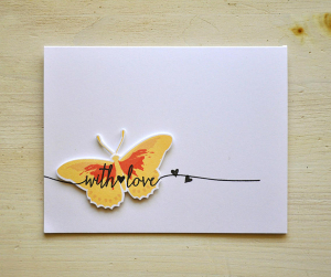 Butterfly With Love Card