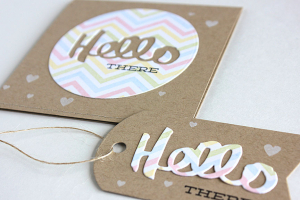 Hello There Card & Tag - detail