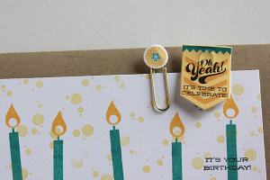 Oh Yeah Let's Celebrate card - detail