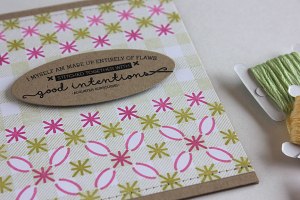 Good Intentions Card - detail