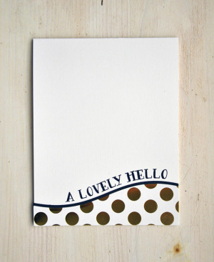 A Lovely Hello Simple Card