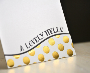 A Lovely Hello Simple Card Detail