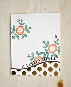 A Lovely Hello Floral Card
