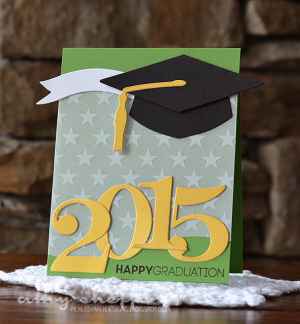 Green & Gold Happy Graduation Card
