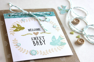 Welcome Sweet Baby Card - detail