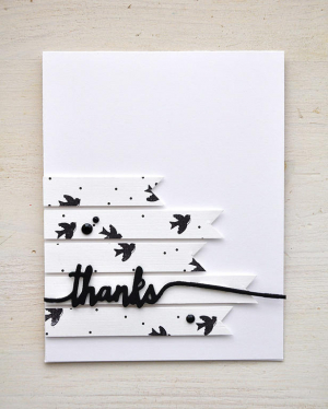 B&W Thanks Card