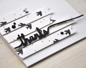 B&W Thanks Card Detail