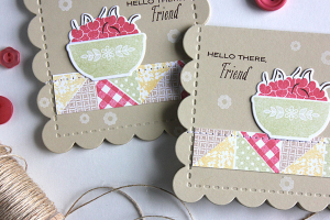 Cherry Bowl Mini Cards - detail