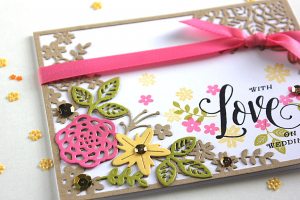 With Love Wedding Card - detail