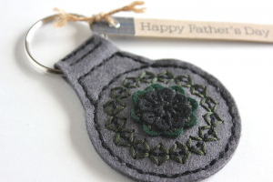 Felt Key Fob & Tag - detail